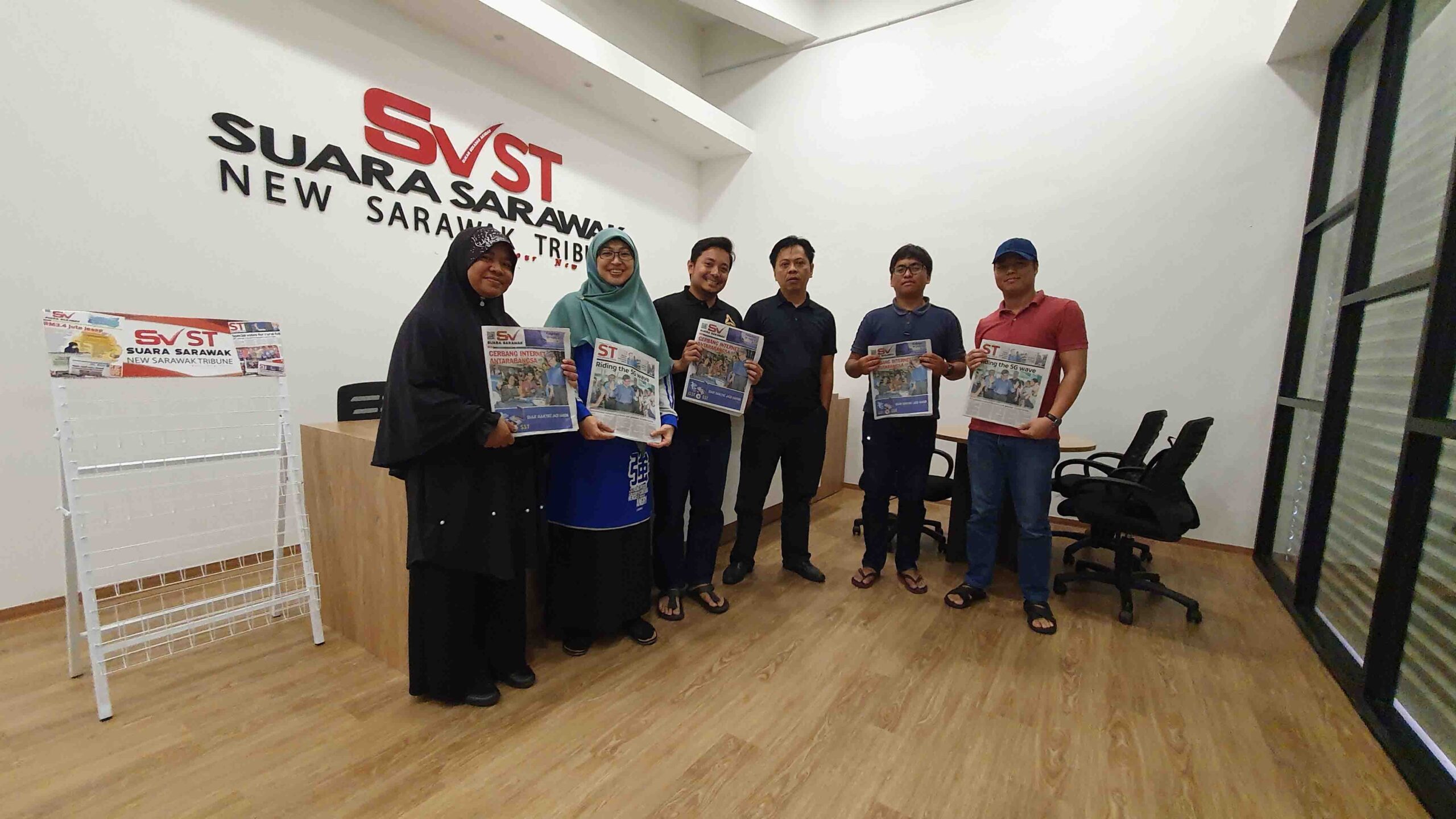 IKRAM Media Sarawak berkunjung di Pejabat Suara Sarawak